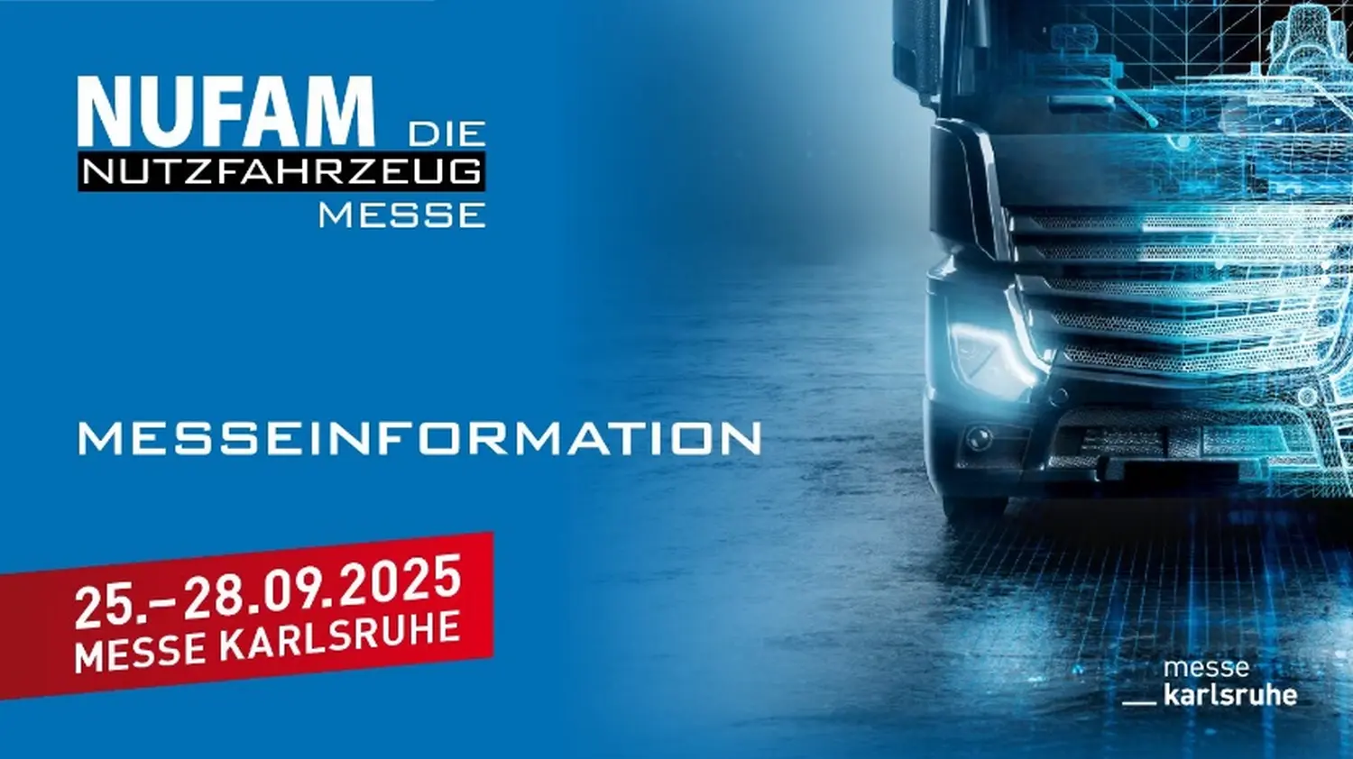 Plakat zur NUFAM Nutzfahrzeugmesse Karlsruhe